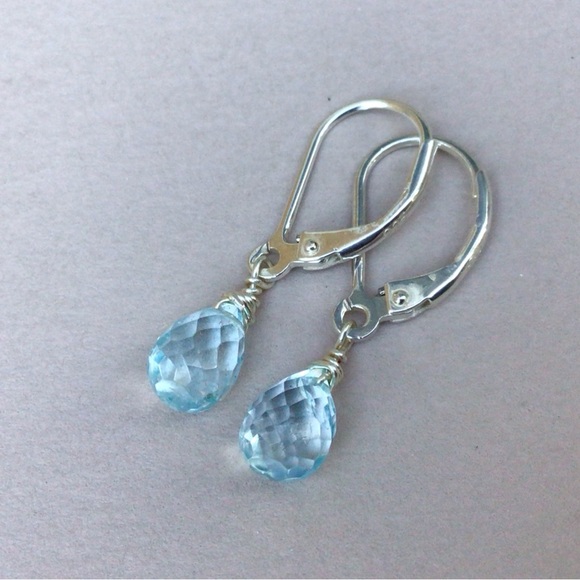 Sterling Silver Aquamarine Sundance Charm Earrings - Picture 1 of 9